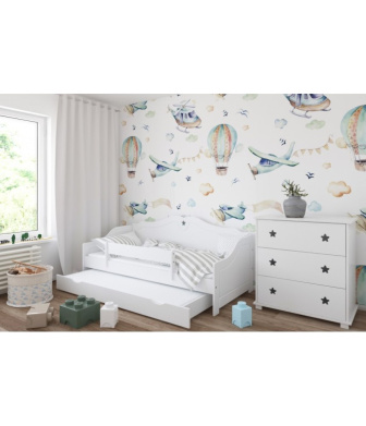 Posteľ  Fiona 80/180 cm - biela so šuplíkom