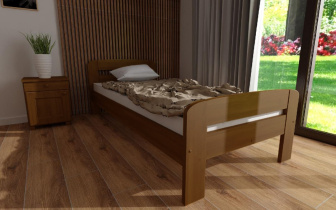 Posteľ Bohdana 80 x 200 cm dub masív borovice + rošt ZADARMO