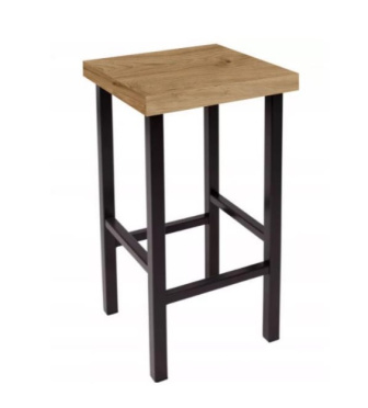 Barová stolička loft - Hoker 60 - černá