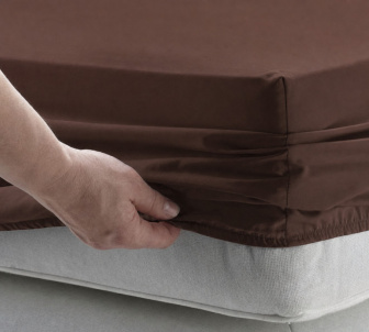 Jersey plachta s gumkou 120/200 cm  ECONOMY - bronz