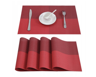 Prestieranie pletené / PVC 1 kus - kríž - červená