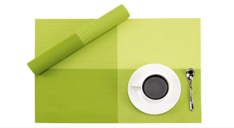 Prestieranie pletené / PVC 1 kus - kríž - zelená