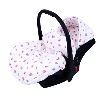 Ľahký fusak z mušelínovej bavlny - ružový kvet