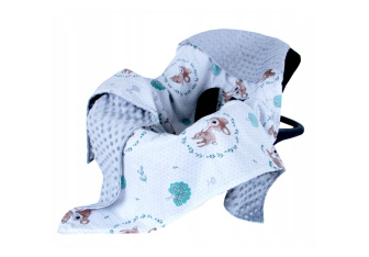 Deka do autosedačky minky - srnček + sivá