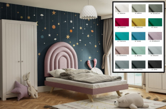 Detské čalúnené čelo Dúha 80x90 cm - farebné kombinácie