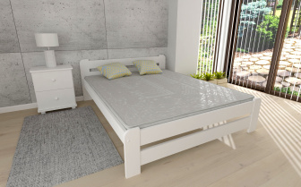 Posteľ masív Union - BIELA 140 x 200 cm + rošt ZDARMA