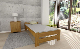 Posteľ Európa 90x200 cm - JELŠA + matrace Superflex + rošt ZADARMO