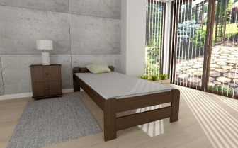 Posteľ Európa 90x200 cm - ORECH + matrace Superflex + rošt ZADARMO