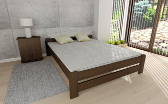 Posteľ Európa 10x200 cm - ORECH + matrace Superflex + rošt ZADARMO