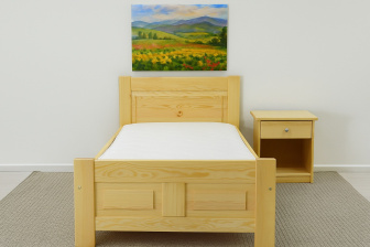 Zvýšená posteľ z masívu Eliška 90x200 cm + rošt ZADARMO