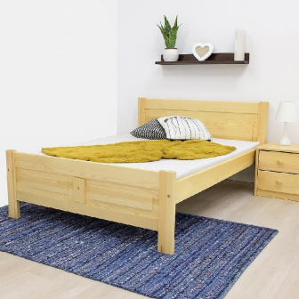Zvýšená posteľ z masívu Eliška 140x200 cm + rošt ZADARMO