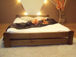 Posteľ masív Európa - DUB 160x200 cm + matrac RELAX + rošt ZADARMO