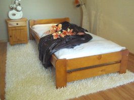 Posteľ masív Európa - JELŠA 80x200 + matrace Vitality + rošt ZADARMO