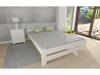 Posteľ Európa 160 x 200 cm + rošt ZADARMO - masív borovica biela