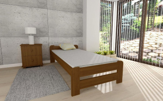 Posteľ Európa 80 x 200 cm + rošt ZADARMO - masiv borovice - DUB