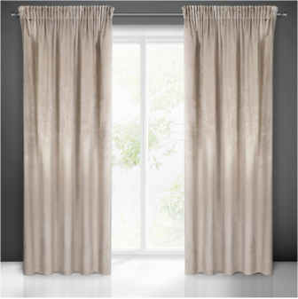 Záves Velvet 140/250 cm s gumkou - béžová