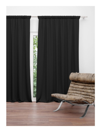 Záves Panama 140/250 cm s gumkou - čierná