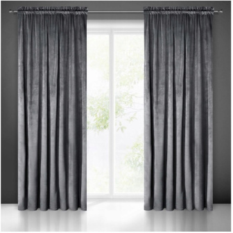 Záves Velvet 140/250 cm s gumkou - sivá