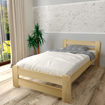 Zvýšená posteľ z masívu Halina 90x200 cm  + matrace Diana 12 cm + rošt ZADARMO