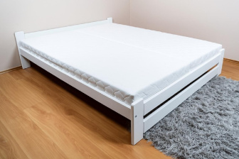 Zvýšená posteľ Halle 180 x 200 cm - BÍLÁ + rošt ZADARMO