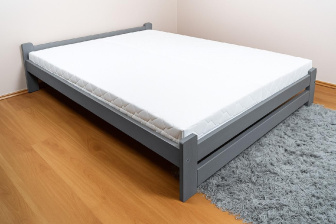 Zvýšená posteľ Halle 140 x 200 cm - ŠEDÁ + rošt ZADARMO