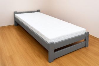 Zvýšená posteľ Halle 90 x 200 cm - ŠEDÁ + rošt ZADARMO