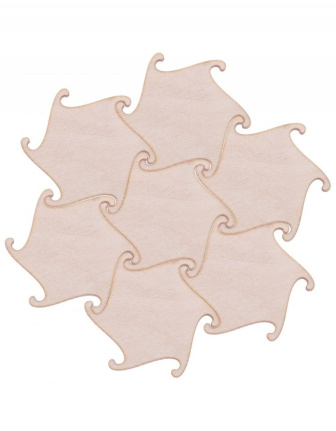 Servírovací podtácok - Vlnky / sada 10 kusov 10x10 cm