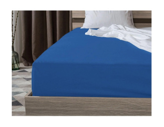 Jersey prestieradlo LUX s gumkou 80/200 cm - tmavo modrá