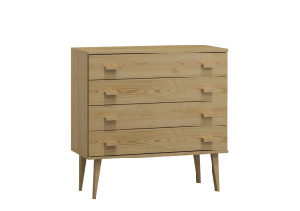 Komoda z masívu borovice Nord K1/4S 79/92/42 cm / prírodná