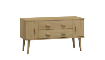 Komoda z masívu borovice Nord K3/2S 135/58,5/42 cm / prírodná