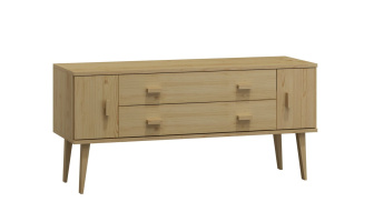Komoda z masívu borovice Nord K3/2S 175/58,5/42 cm / prírodná