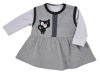 Dojčenské šatôčky s tričkom - mačička