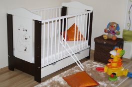 Detská postieľka Méďa sa zásuvkou 120x60 cm