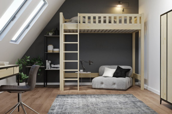 Jednolôžková poschodová posteľ Karol s roštom ZADARMO