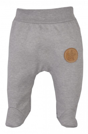 Dojčenské bavlnené polodupačky - grafit