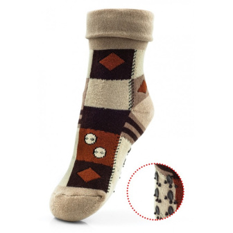Detské protišmykové ponožky - Patchwork