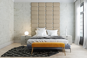 Čalúnený nástenný panel Classic plus 60/30/3 cm - béžová