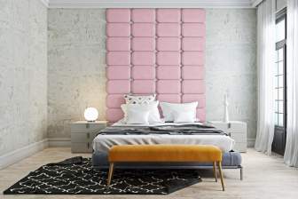 Čalúnený nástenný panel Classic plus 40/30/5 cm - levanduľová