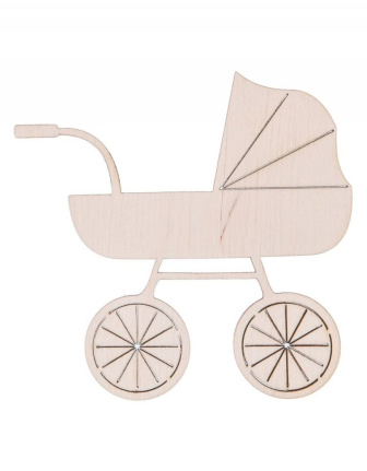 Drevená dekorácia - Kočík