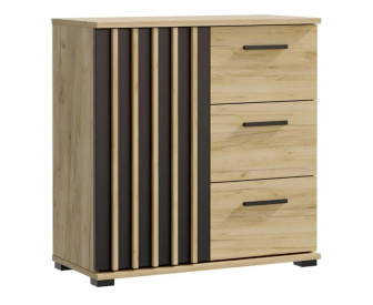 Komoda Montana dub craft/čierna 80 cm