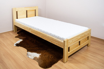 Posteľ z masívu borovice Mateo 90x200 cm - PRÍRODNÁ + rošt ZADARMA