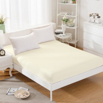 Jersey plachta s gumkou 160/200 cm ECONOMY - krém