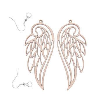 Drevené náušnice - Anjelské krídla