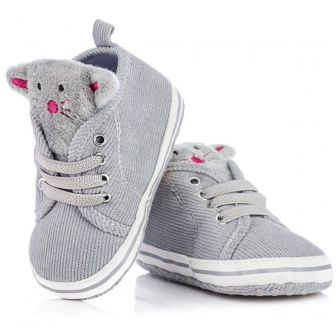 Dojčenské capáčky, tenisky 6-12 mesiacov KTR 017 grey