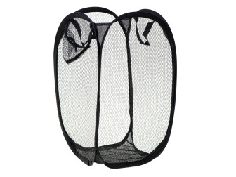 Skladací kôš na hračky, odev - čierny