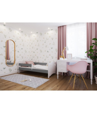 Posteľ  Elisa 160/80 cm - biela / sivá + matrace