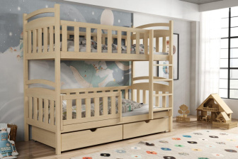 Poschodová posteľ Luca 200/90 cm + zásuvky + rošty