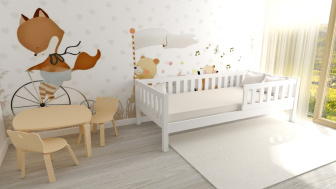 Posteľ Montessori Matylda 90x200 cm - BIELA + rošt ZADARMO