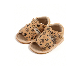 Sandálky 6-12 mesiacov - M2039-4 / béžová s lesíkom