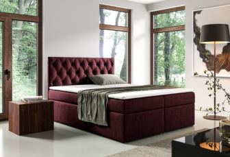 Čalúnená posteľ Malaga 200/200 cm s úložným priestorom - RÔZNE FARBY